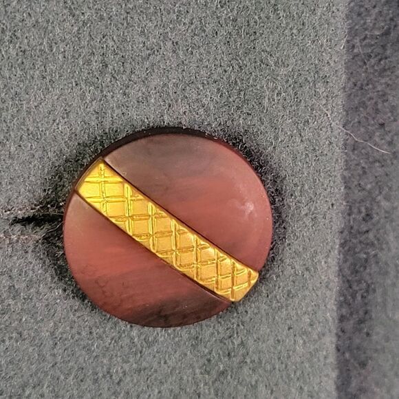 "Devonshire Cream" Dark Green Wool Felt Jacket - Picture 4 of 12